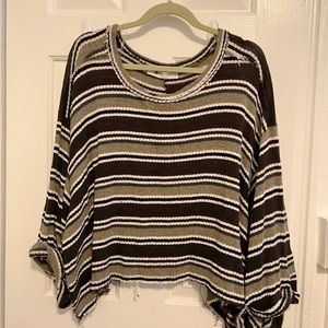 Striped slouchy sweater